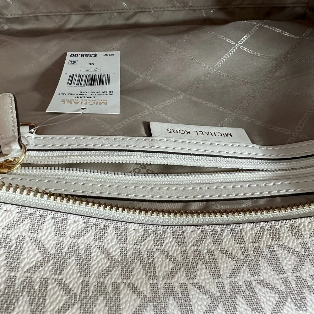 NWT Michael Michael Kors Sinclair Large East/West Smokey Rose Tote - Picture 8 of 9